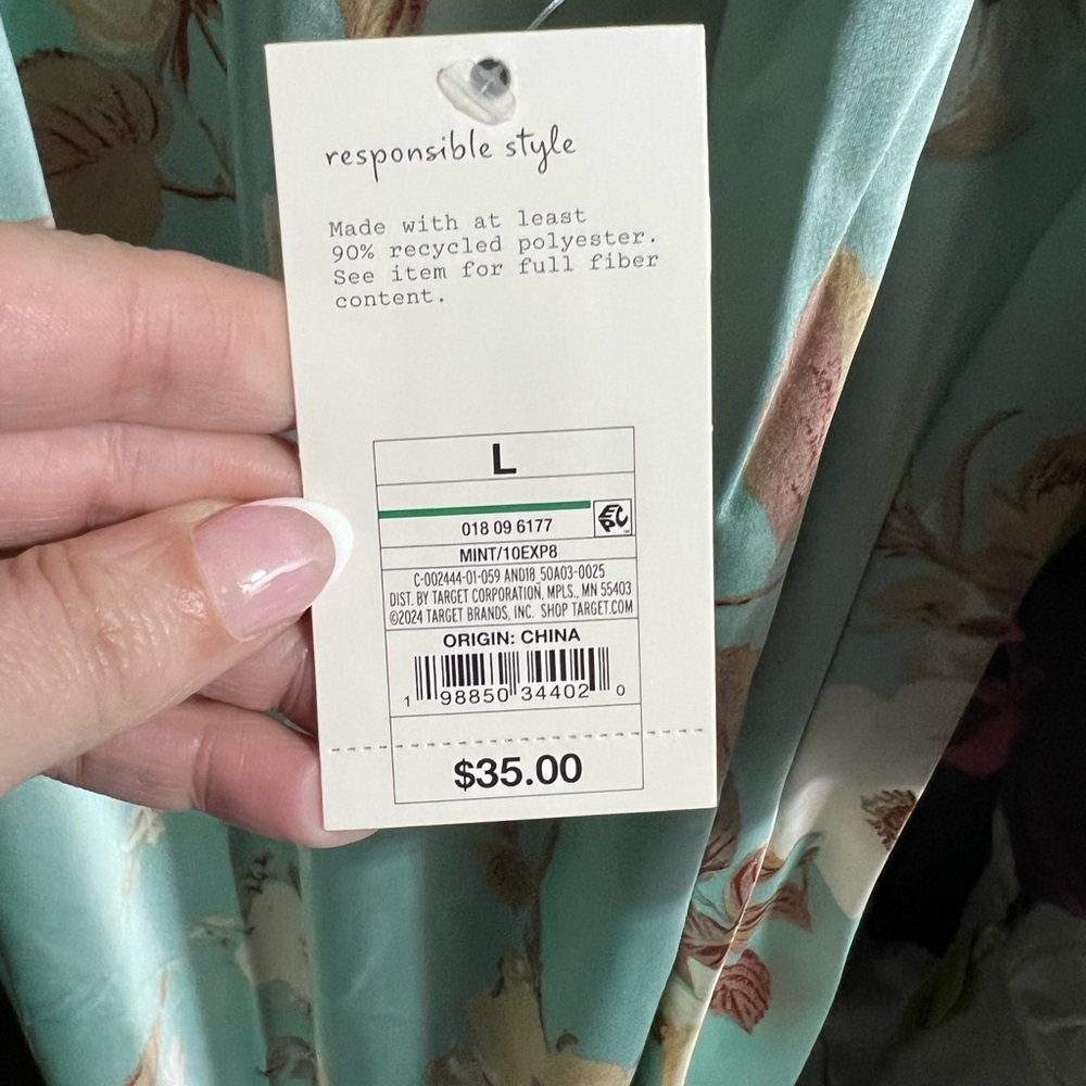 A New Day Mint Floral Midi Dress - Picture 7 of 8